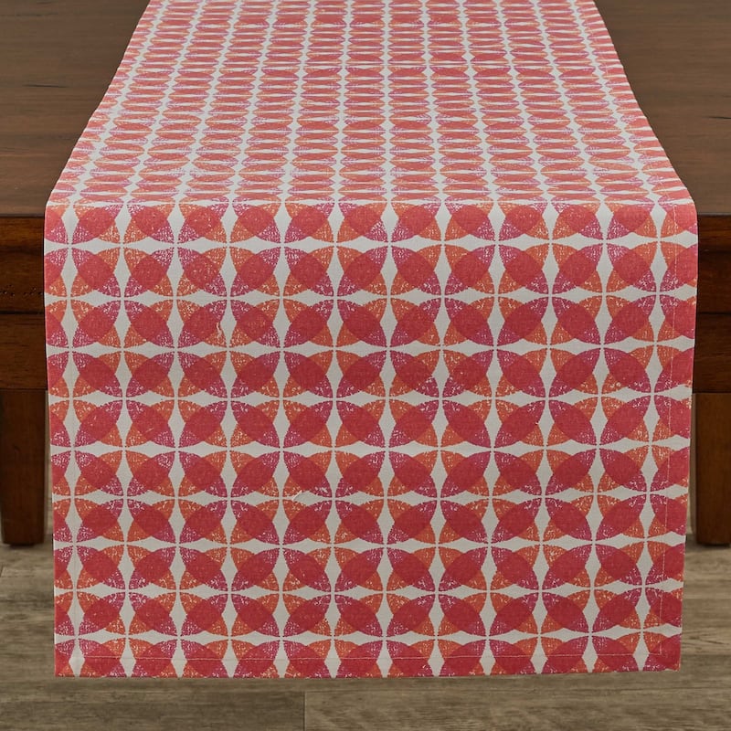 Split P Mia Fuchsia Geo Print Table Runner 72"L - 72" x 14"