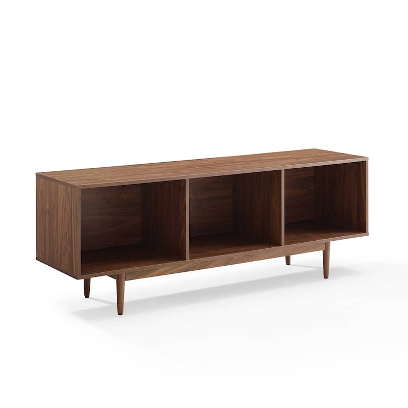Crosley Liam Large Mid-century Record Storage Console Cabinet - 22.25"H x 60'W x 15.75"D
