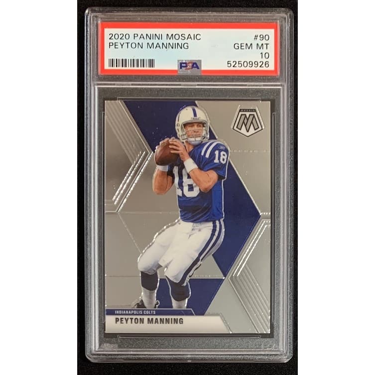 Peyton Manning 2020 Panini Mosaic Football Card #90 Graded PSA 10 - 8'6" x 11'6"