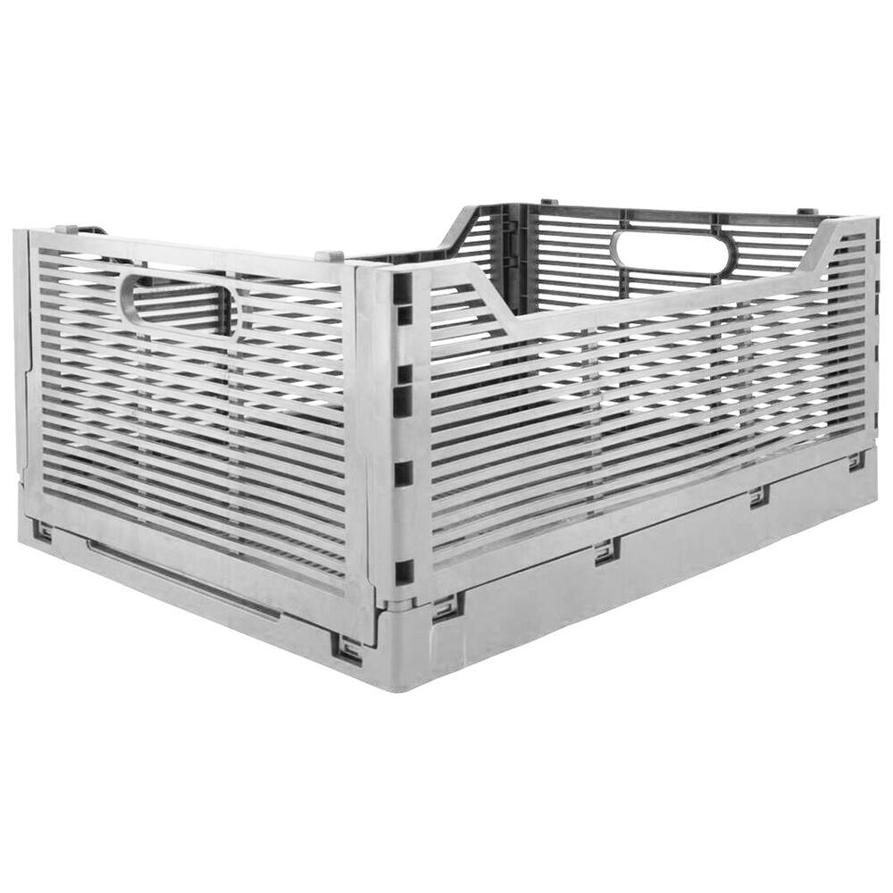 OnDisplay Stackable Folding Desk/Beauty/Closet Storage Crate - Foldable Space Saving Bins