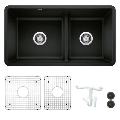 Blanco KA-442524 Precis 33" Undermount Double Basin Granite Composite