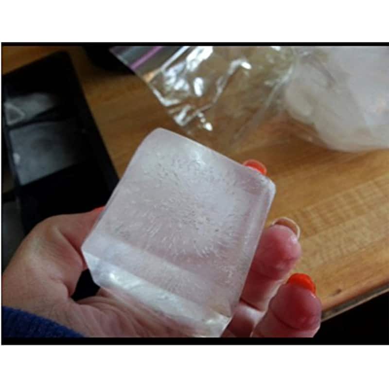 Large Ice Cube Tray - BPA-Free and Flexible Silicone Mold Makes Eight 2x2-Inch Cubes by Home-Complete