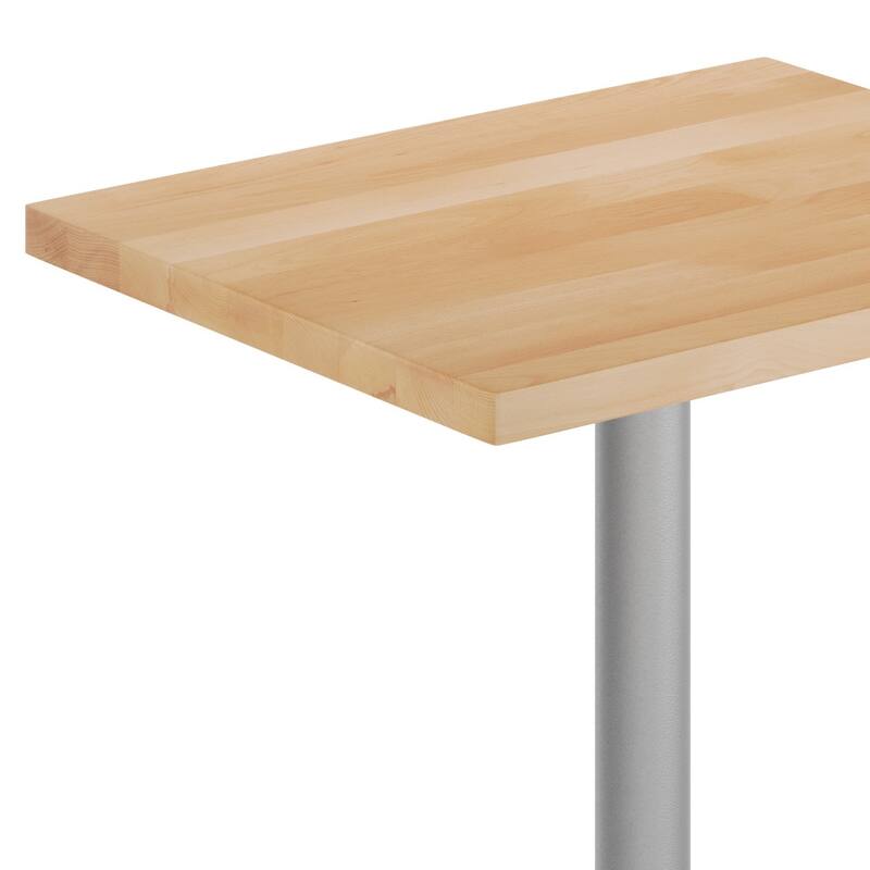 Rectangular Solid Wood Commercial Tabletop with 22" x 22" Dining Height X-Base