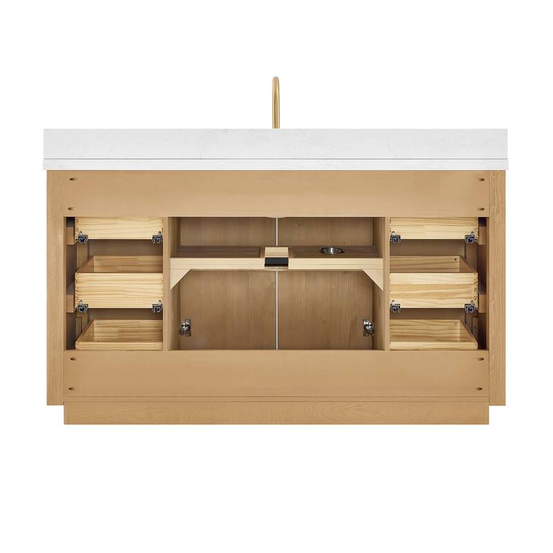 Cadiz Bath Vanity with Composite Stone Top and Mirror