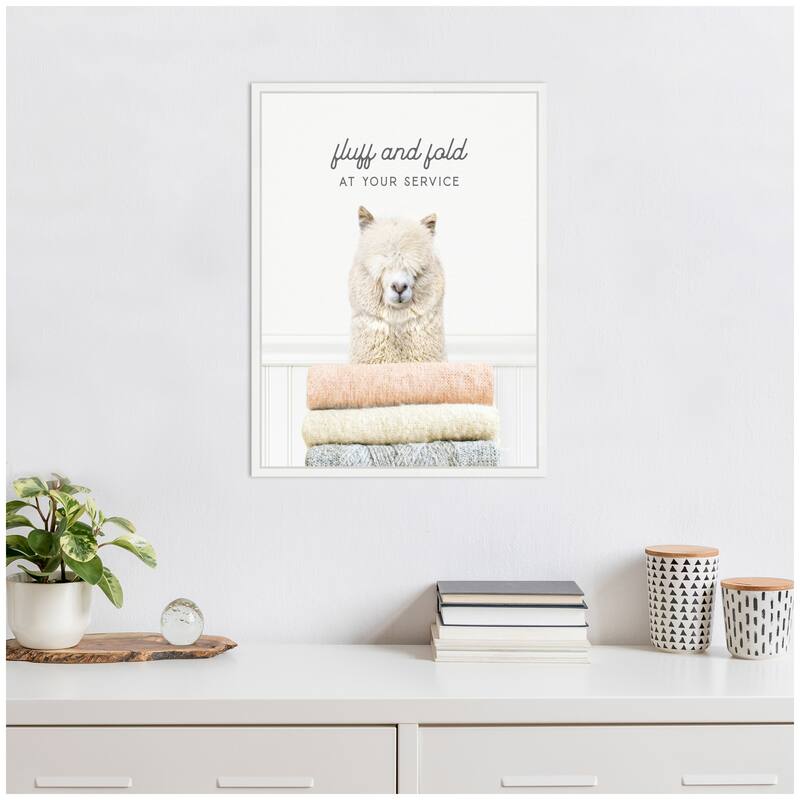 Kate and Laurel Sylvie Animal Fluff and Fold Framed Canvas by Amy Peterson