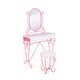 preview thumbnail 3 of 2, Gess Modern Pink Metal 2-piece Vanity and Stool Set by Furniture of America