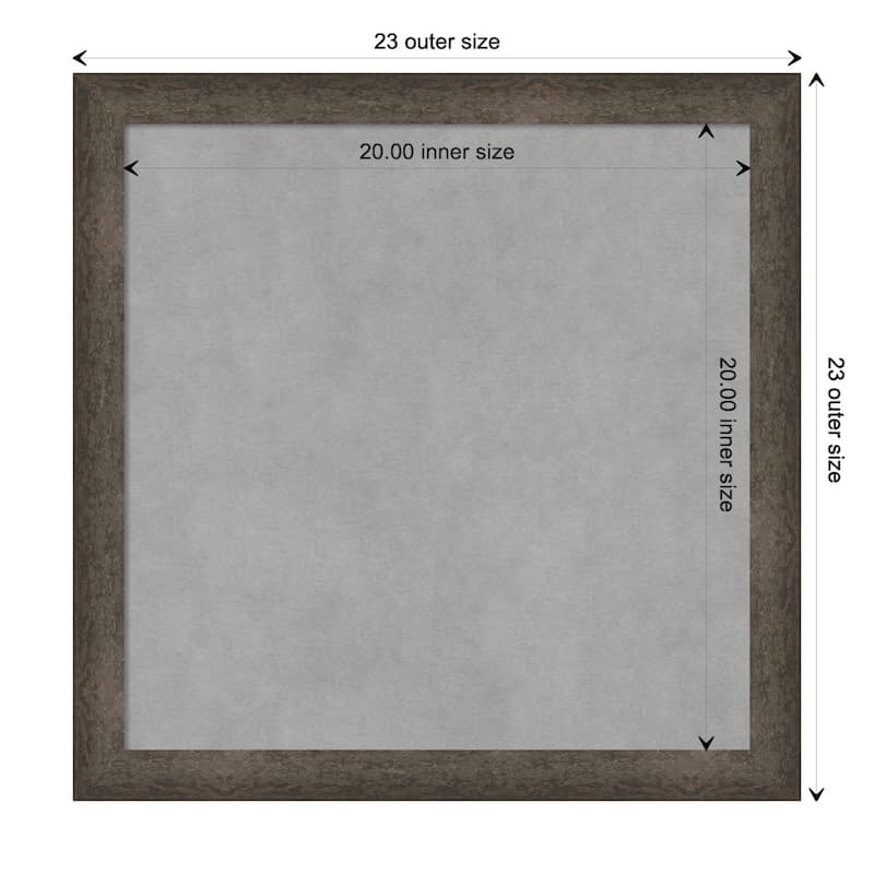 Amanti Art Dappled Light Bronze Narrow Framed Magnetic Board - Board Size 20x20