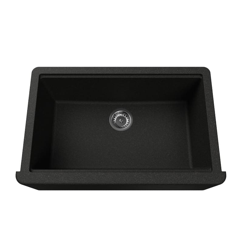 30" Granite Short-Apron Single-Bowl Farmhouse Kitchen Sink