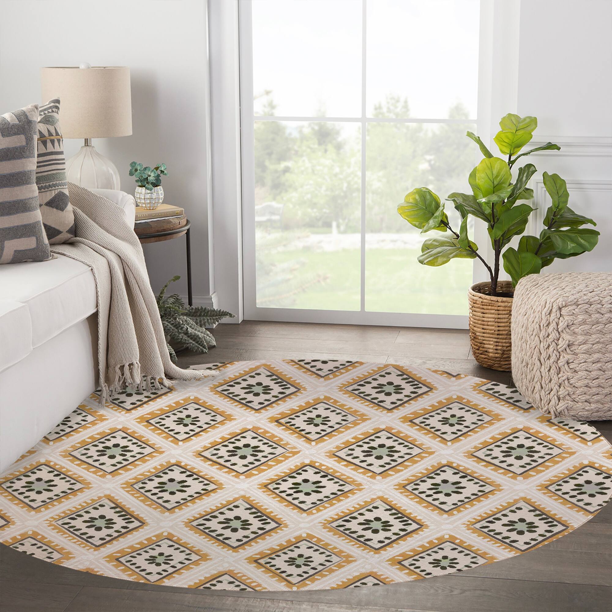 MALAKAI IVORY BORDER Area Rug By Kavka Designs Bed Bath & Beyond