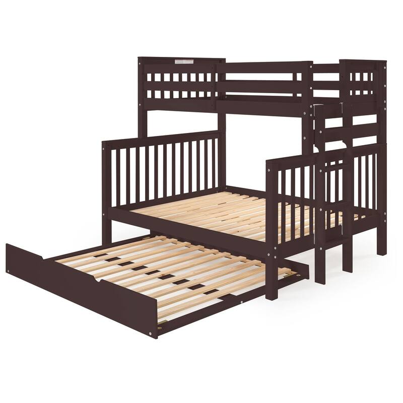 Taylor & Olive Trillium Twin over Full Bunk Bed Ladder, Full Trundle