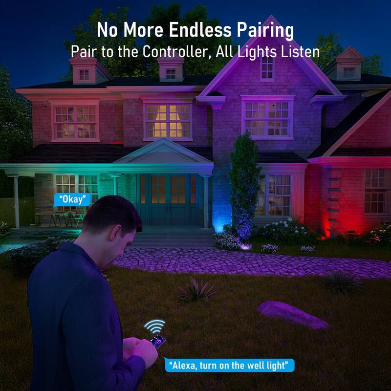 Alter-Link Low Voltage Smart RGBCW Well Lights with Bi-Flow Controller - 6 pack