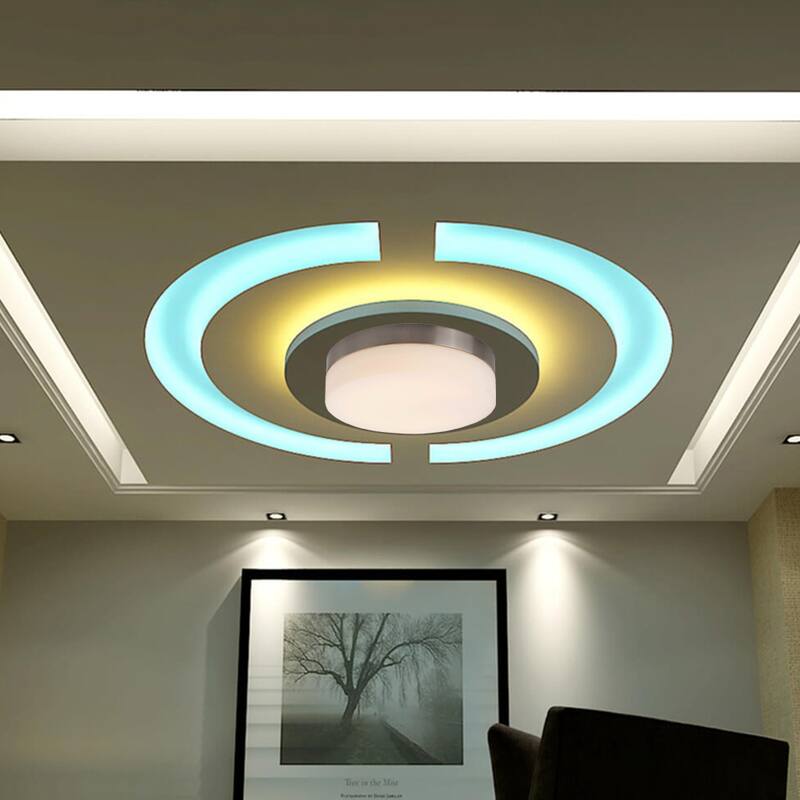 LED Flush Mount Ceiling light in Brushed Nickel