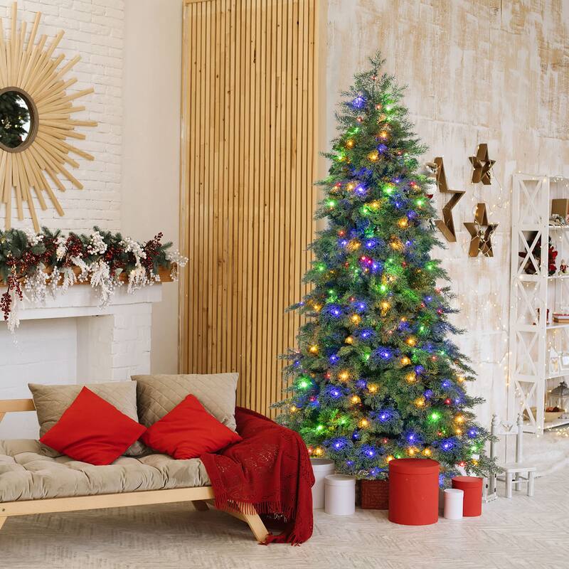 Gymax 6 FT Artificial Xmas Tree w/ 721 PE PVC Branch Tips & Folding