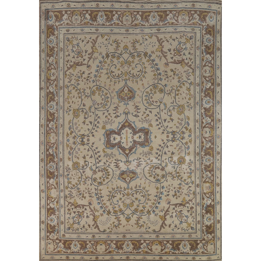 Tabriz Persian Area Rug Traditional Handmade Wool Carpet - 8'0"x 10'7"