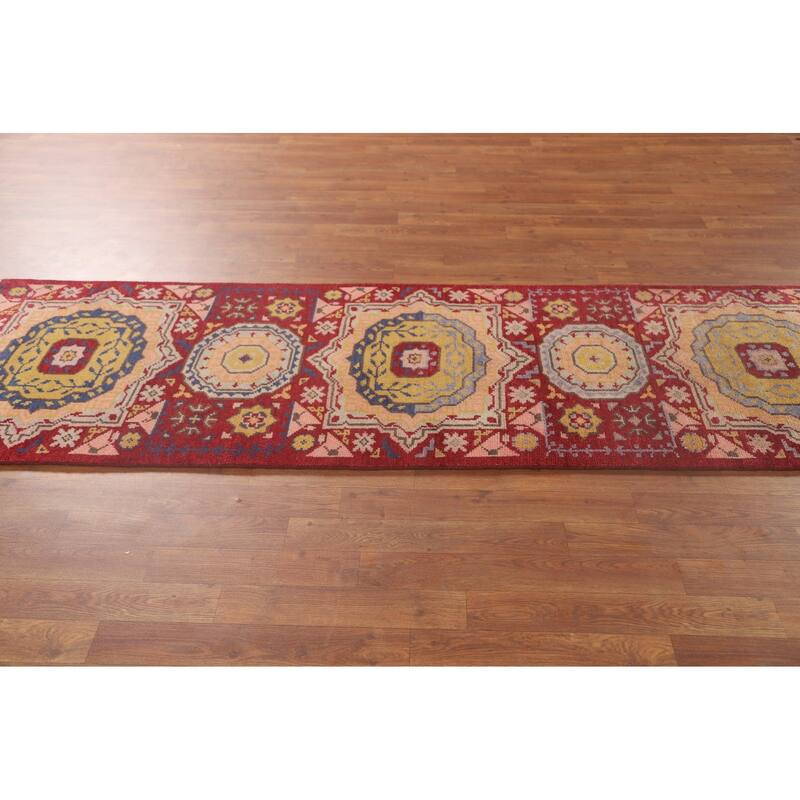 Red Heriz Serapi Oriental Runner Rug Handmade Wool Carpet - 2'5" x 7'10"