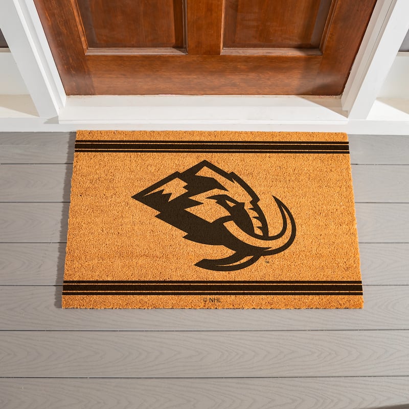 Utah Hockey Club Monochrome Indoor/Outdoor Coir Door Mat - 36" x 24"