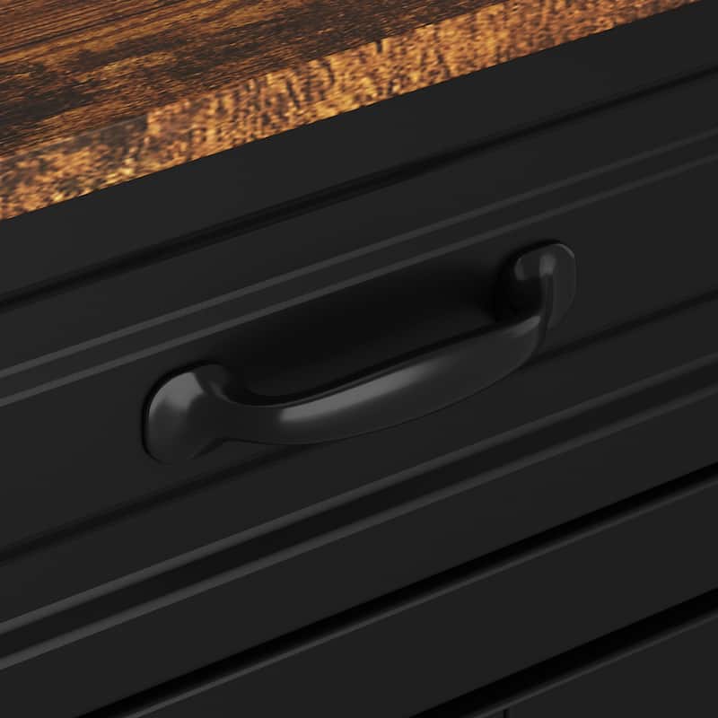 Furniture Style Double Dog Crate with Drawers, 64.6" Wooden Pet Kennel End Table, Removable Divider, Heavy Duty Metal Bars