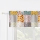 preview thumbnail 1 of 2, Barefoot Bungalow Carlie Calico Window Valance, 60x16-inch - 60x16 inches