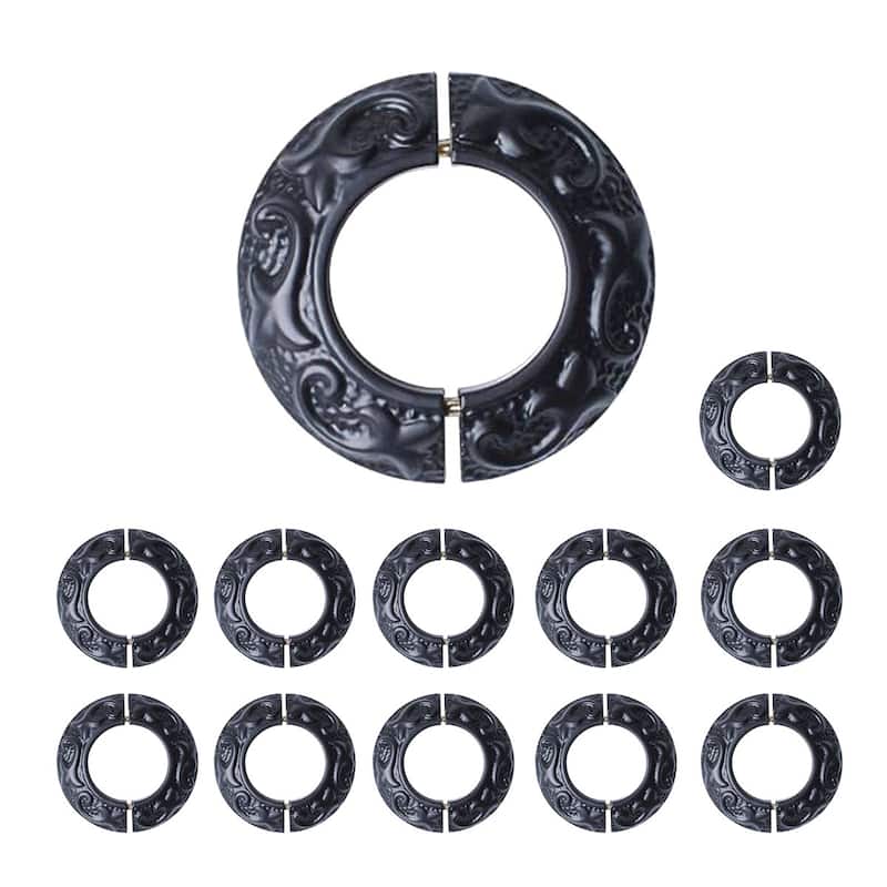 Aluminum Escutcheon Plate 3.25" OD Escutcheon Lacquered Black Finish Radiator Flange (Set of 12) Renovators Supply