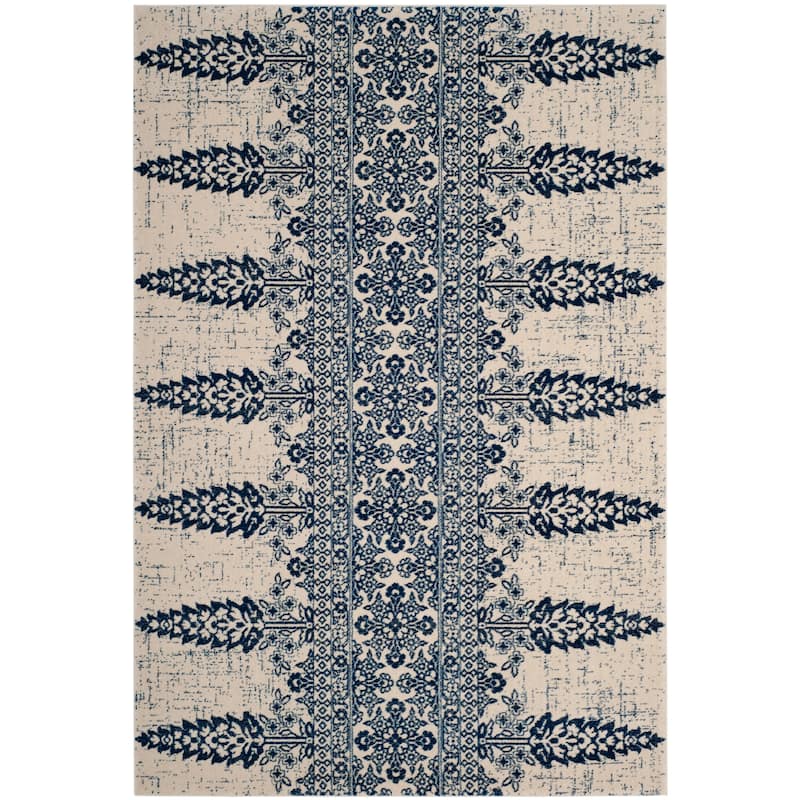 SAFAVIEH Evoke Gelinda Vintage Boho Rug - 5'1" x 7'6" - Ivory/Royal