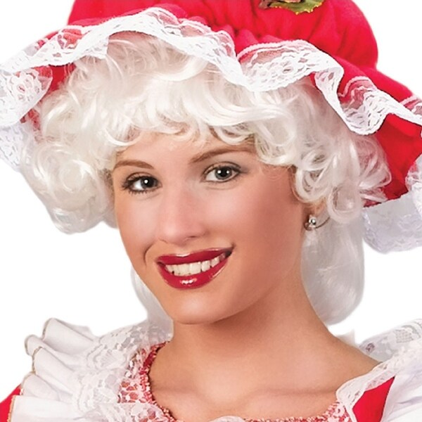 Shop 8" Mrs. Santa Claus Curly Christmas Wig Women Costume ...