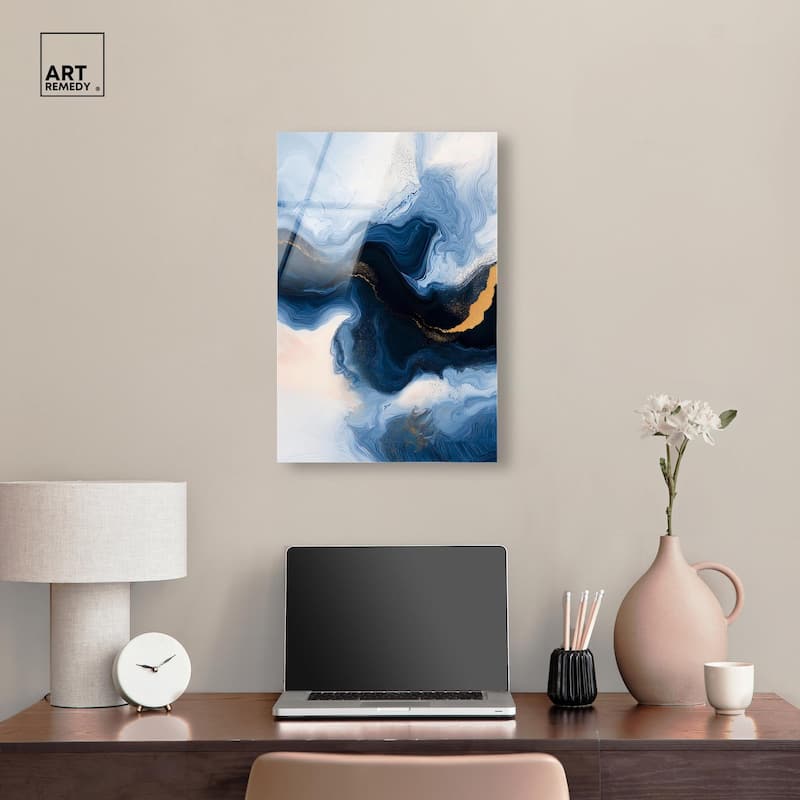 Blue Deep II Acrylic by Art Remedy, Ready to Hang