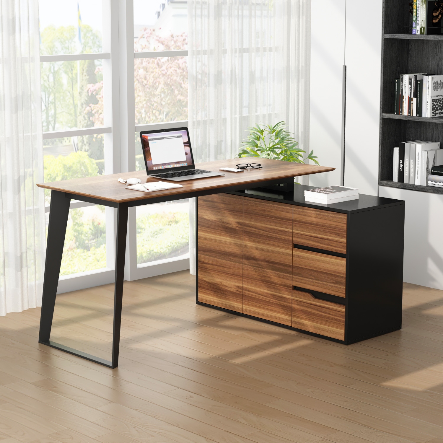 54 inch deals desk with drawers