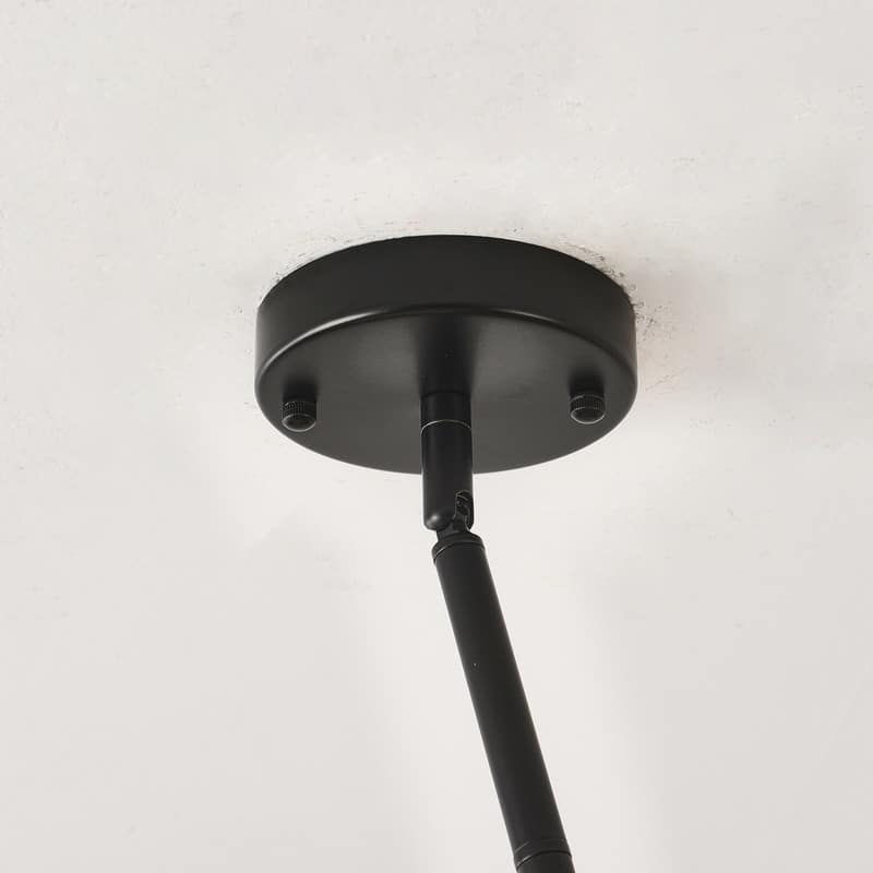 16 Lights Black Sputnik Chandelier 49in Modern Chandelier Mid Century Chandelier with Milk Glass Globe Shades - 36.61