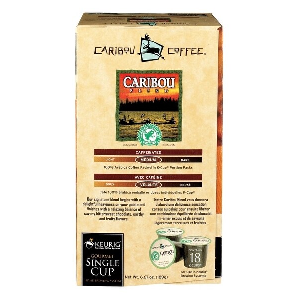 Keurig 108894 Caribou Coffee K Cups 18 Count Medium Roast Keurig 108894 Caribou Coffee K Cups 18 Count Medium Roast