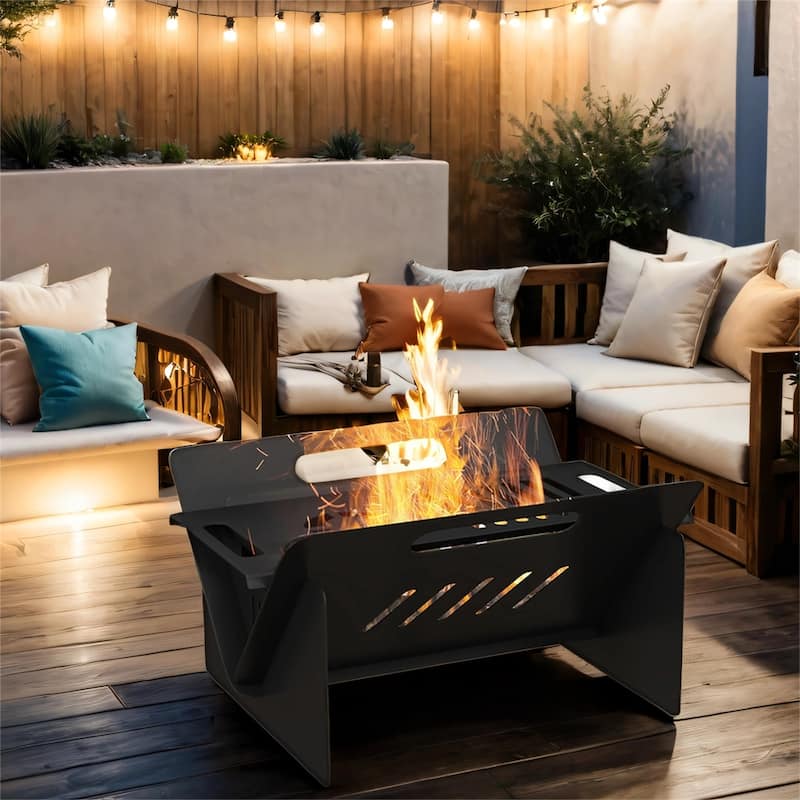 3-In-1 Portable Wood Burning Fire Pit with Carrying Bag