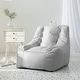 preview thumbnail 4 of 22, Urban Shop Supportive Bean Bag with Pocket Grey