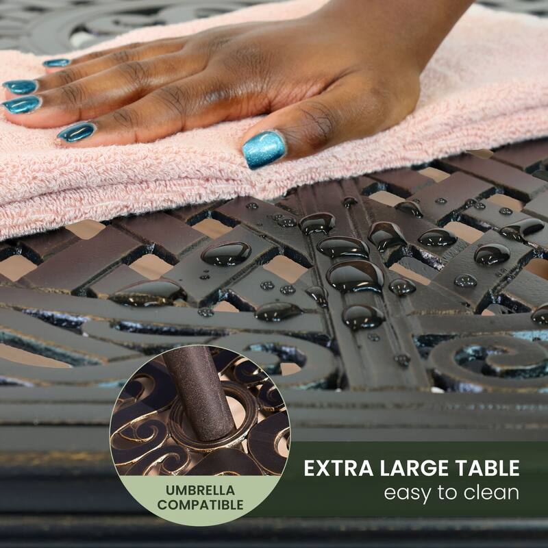 Hanover Traditions 11-Piece Dining Set in Blue with Ten Stationary Dining Chairs and an Extra-Long Dining Table