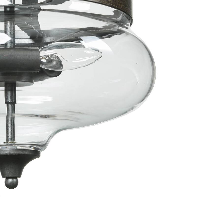 Farmhouse 3-light Glass Ceiling Pendant Lights Chandeliers for Kitchen Island Dining, Living Room