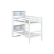 preview thumbnail 9 of 21, Twin Over Twin Bunk Bed with Bookcase Headboard, Guardrails and Ladder, Convertible to 2 Twin Beds with Shelves for Multi Childs