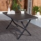 preview thumbnail 63 of 73, SAFAVIEH Outdoor Akita 55-Inch Folding Rattan Dining Table, Coastal - 54.6" x 31.2" x 28.08" Black