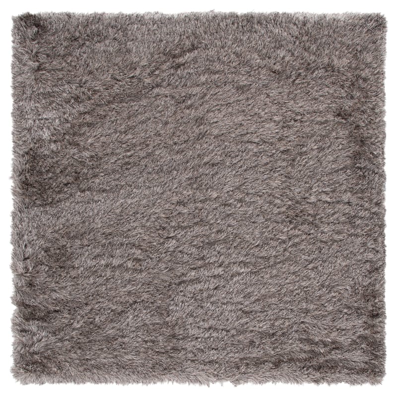 SAFAVIEH Handmade Nataly Shag Danara 2.5-inch Thick Rug - 5' Square - Sable