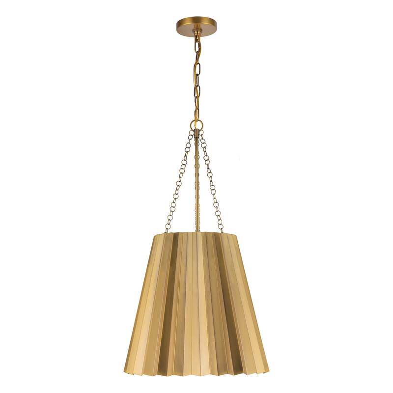 Alora Lighting PD528116 Plisse 16" Wide Pendant - Aged Gold