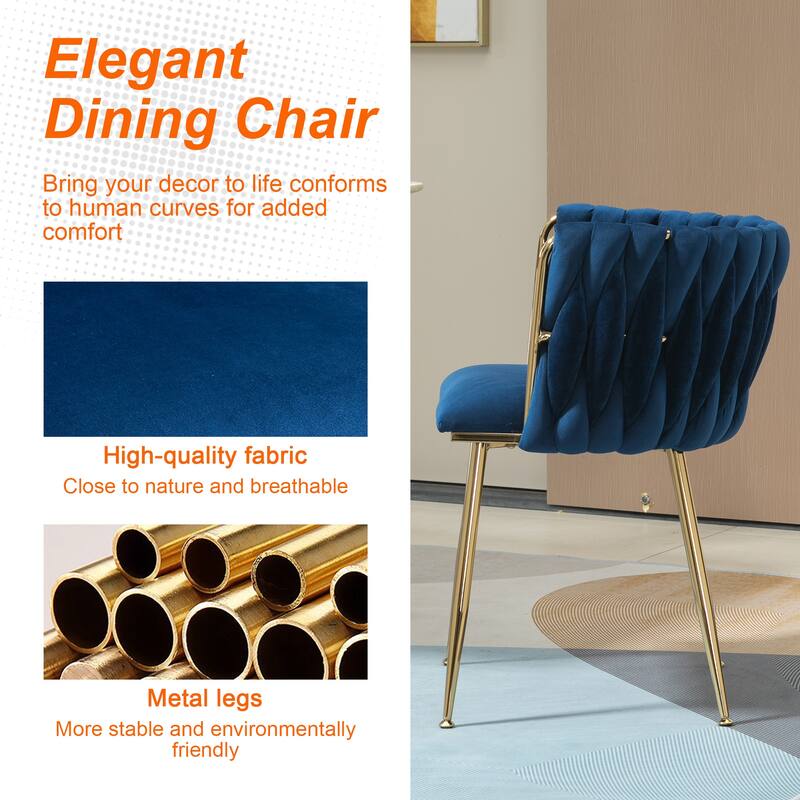 Makeup Chair, Home Backrest Light Luxury Dining Chair, Balcony Table Edge Chair (set of 2)