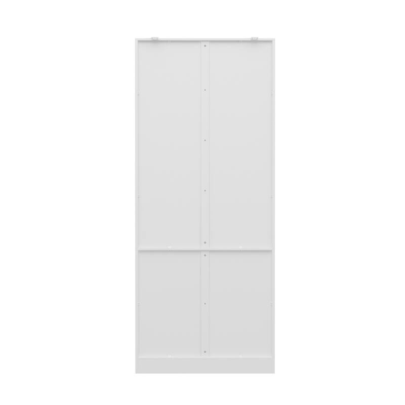70.9" Storage Cabinet with Glass Doors Office Cabinet Display Cabinet