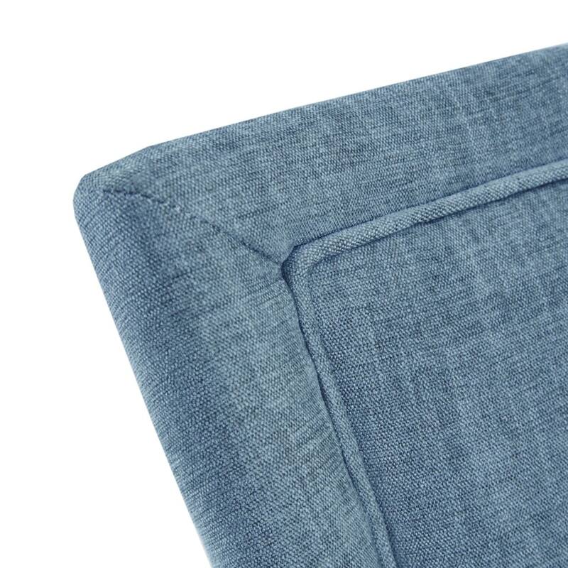 Roomfitters 39-Inch High Back Dining Side Chair (Set of 2), Solid Wood Legs in Ultra Gray Finish, Blue