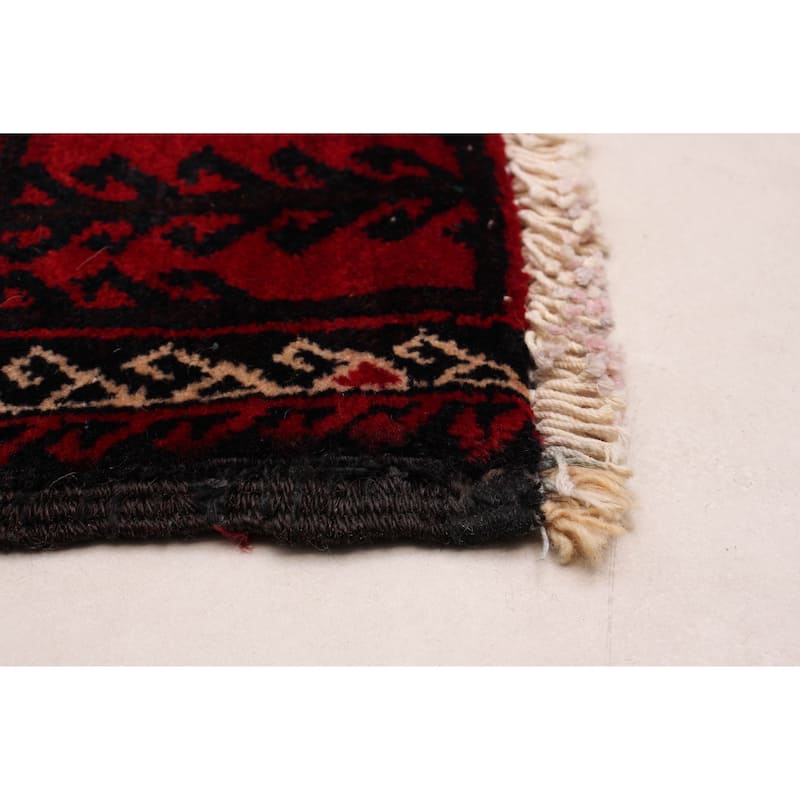 ECARPETGALLERY Hand-knotted Royal Baluch Red Wool Rug - 3'5 x 6'0