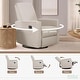 preview thumbnail 6 of 18, Evolur Raleigh Glider in Light Sand, Upholstered Plush Seating 360° Swivel Glider Rocking Chair