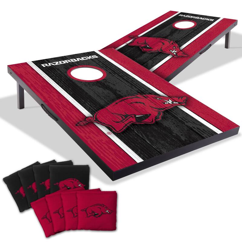 Arkansas Razorbacks NCAA Compact 2x3 Tailgate Cornhole Board Set - Include Carrying Case