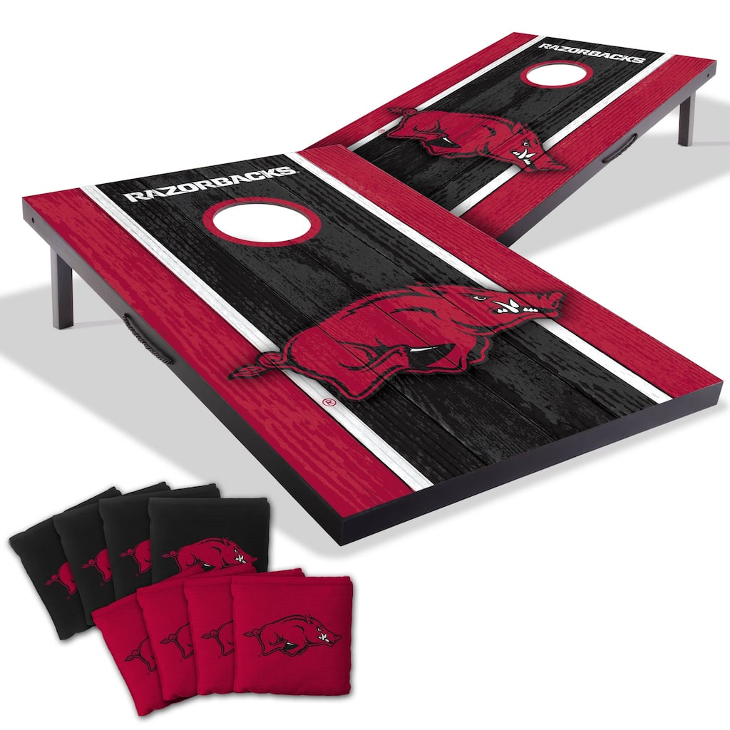 Arkansas Razorbacks NCAA Compact 2x3 Tailgate Cornhole Board Set
