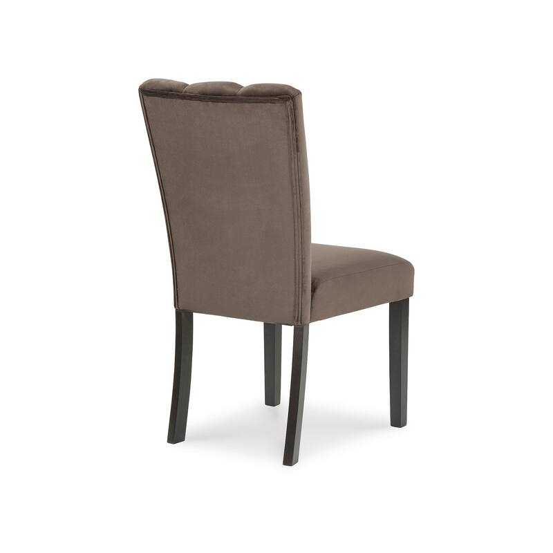 Signature Design by Ashley Zendalia Brown/Black Dining Upholstered Side Chair (Set of 2) - 19.5" W x 23.25" D x 38.5" H