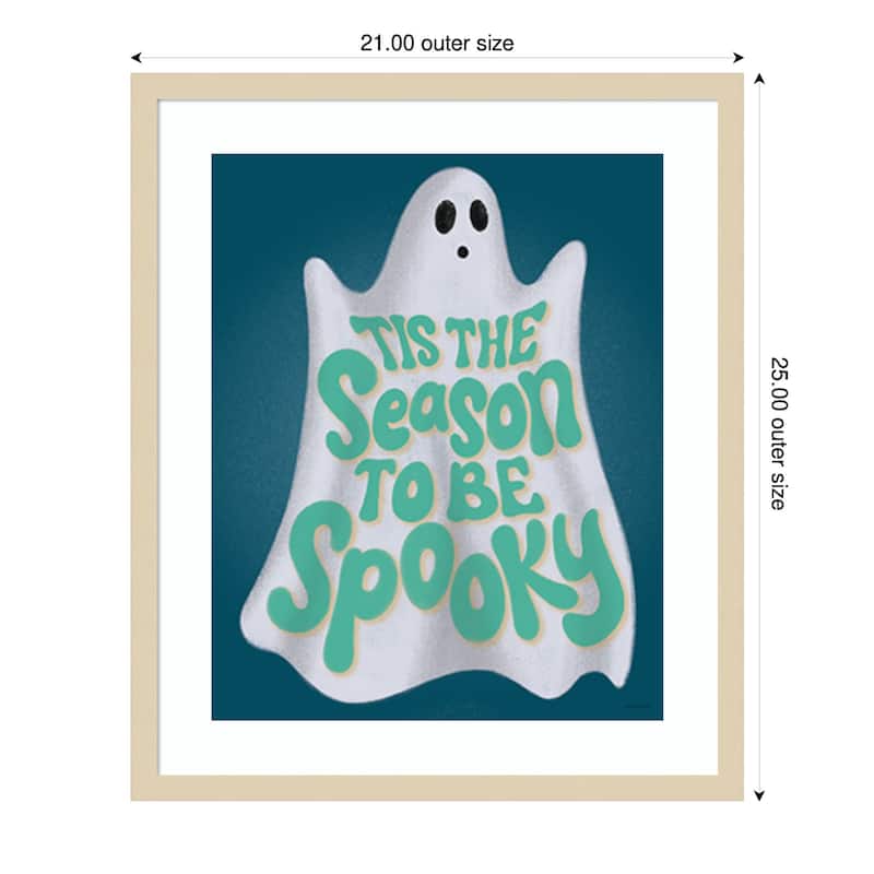 Hometown Halloween VII by Softshell Studio Wood Framed Wall Art Print - Small