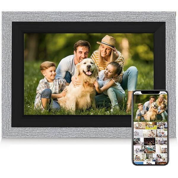 slide 2 of 6, 10.1" Smart Digital Picture Frame - WiFi Touch Screen HD Display, 16GB Memory, Auto-Rotate, App Sharing