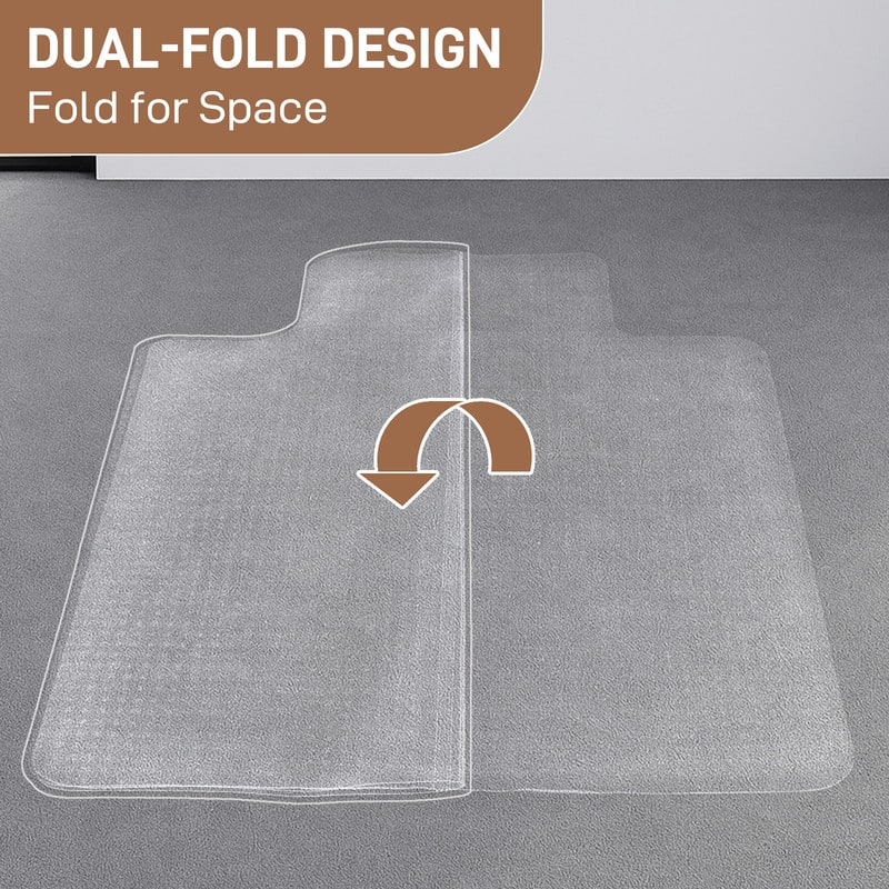 36 X 48 Inches Double-fold Studded Pvc Frosted Floor Mat