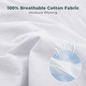 preview thumbnail 14 of 16, 2 Pack Medium Goose Feather Down Bed Pillows with Soft Cotton Cover - White