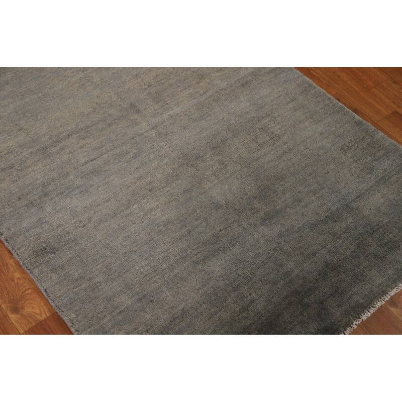 Hand Knotted Oriental 100% Wool Carpet Modern Modern Multi-Colored Gabbeh Area Rug - 4' 10'' X 3' 3''